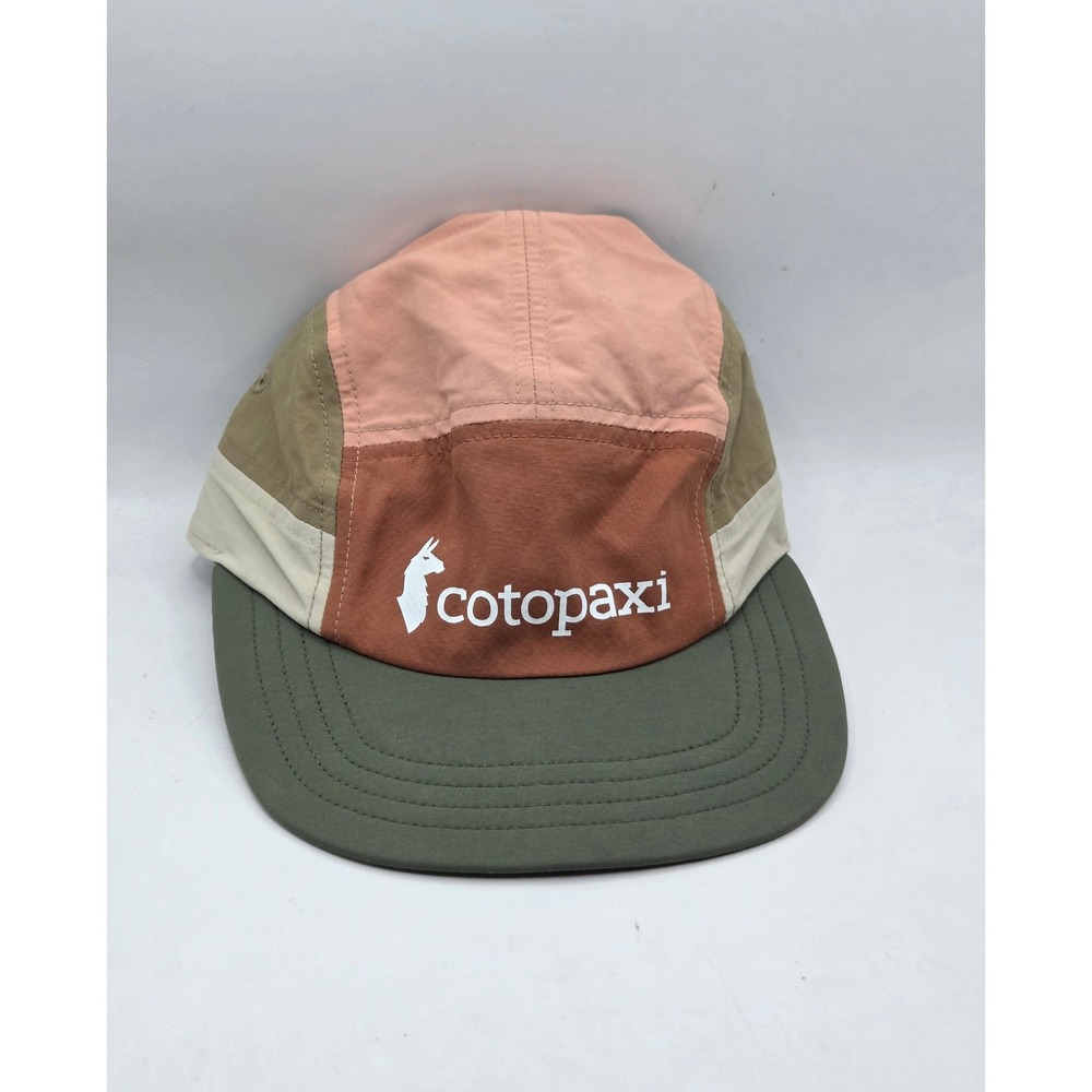 Cotopaxi Tech 5-Panel Hat Mens OS Faded Brick Fatigue Green Colorblock Cap